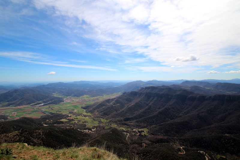 Vista des de la cima de Puigsacalm