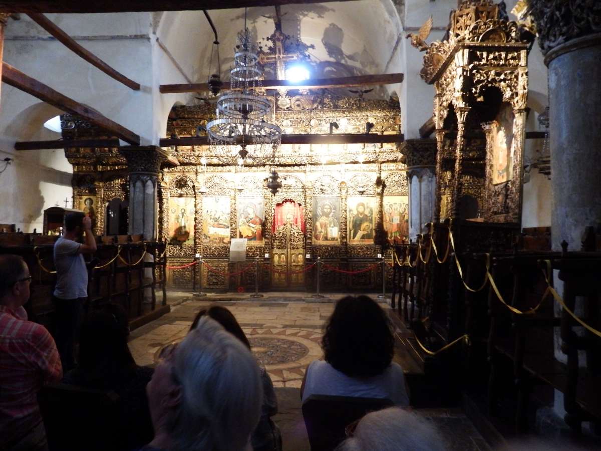 Iconostasio de la iglesia ortodoxa en la  ciudadela de Berat