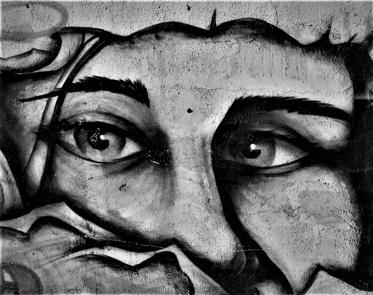 Mural e blanco y negro