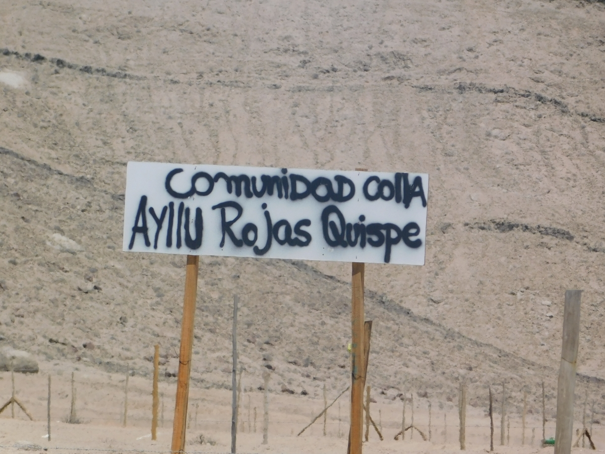 Terrenos donados a la comunidad colla