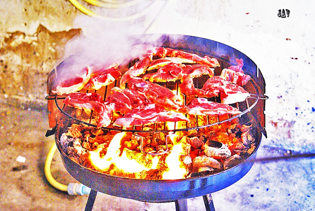 Barbacoa de carbn.