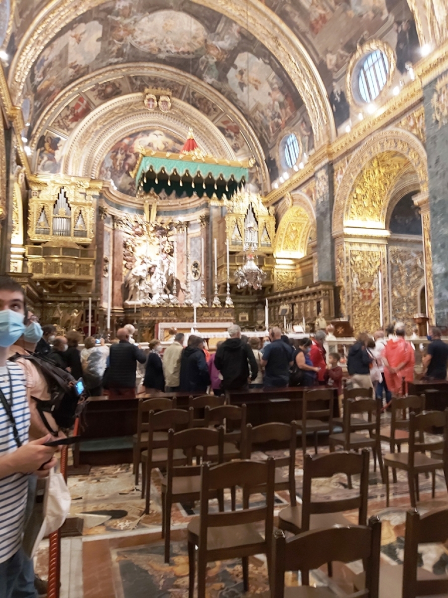 Altar mayor de la concatedral San Juan en la Valetta