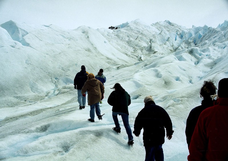 Caminando sobre el Glaciar