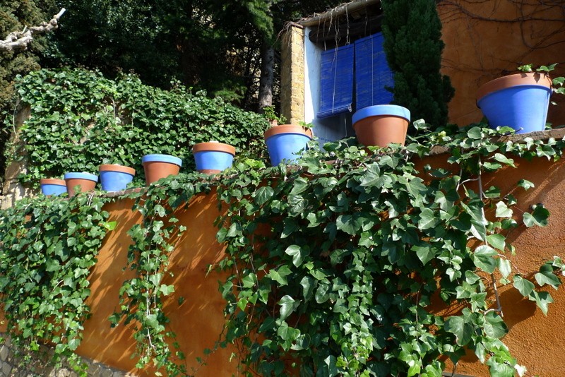 terraza en azul