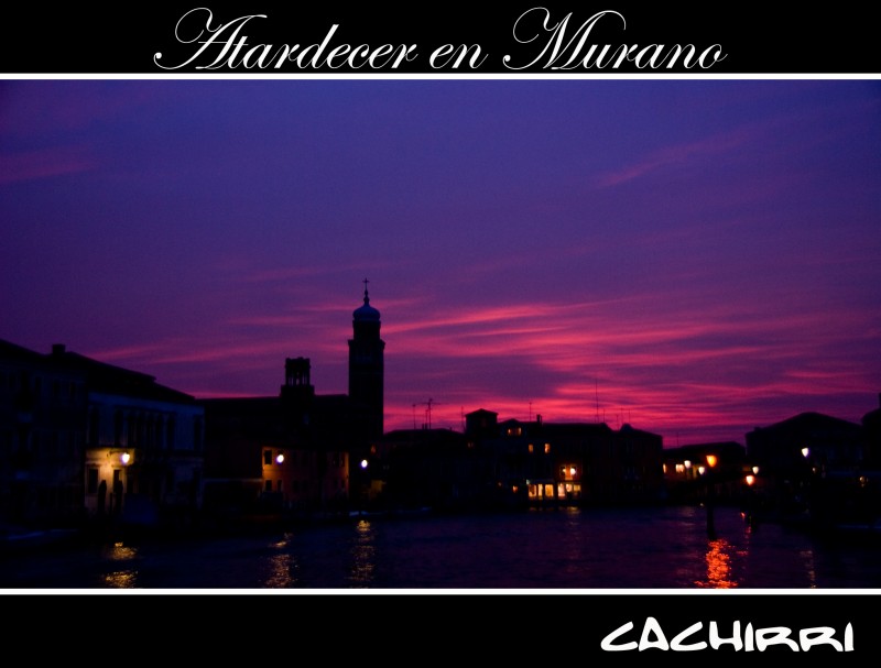 anocheciendo en Murano