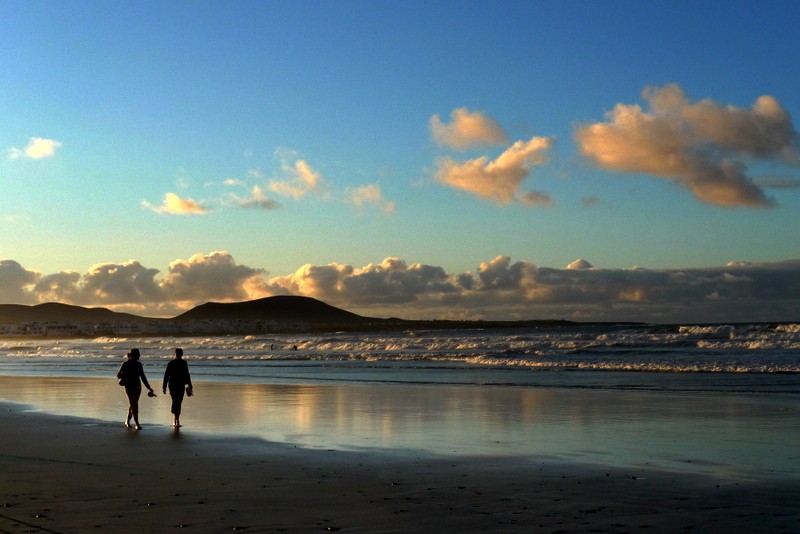 paseo al atardecer