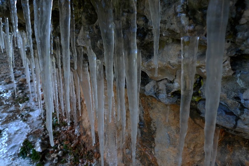 estalactitas de hielo