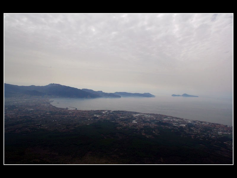 Vista de pompeya desde el vesubio