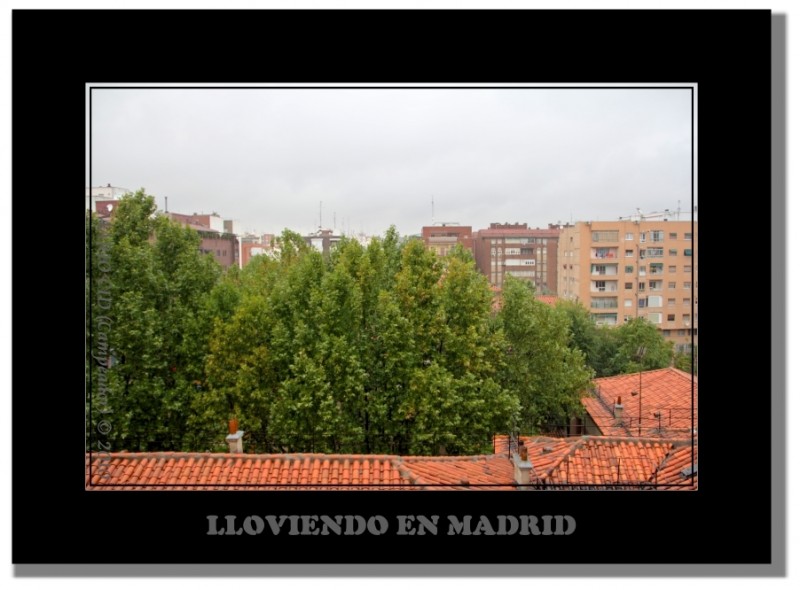 Lloviendo en Madrid