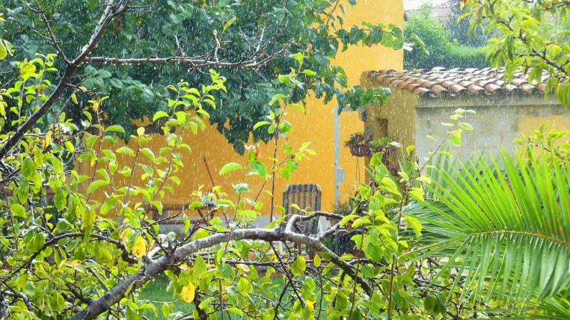 lluvia sobre la amaca