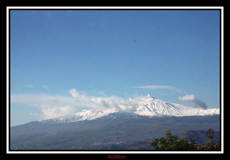 El vocn Etna desde Taormina