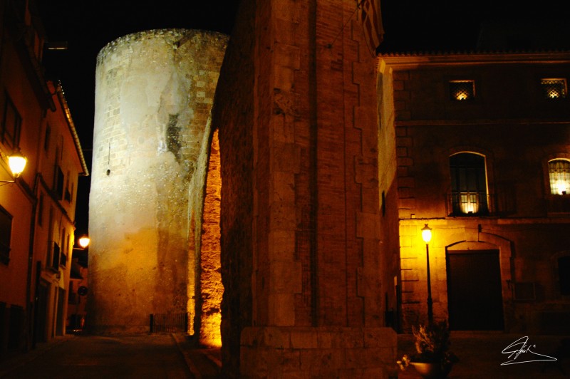 El acueducto, el museo y la torre del Botx.