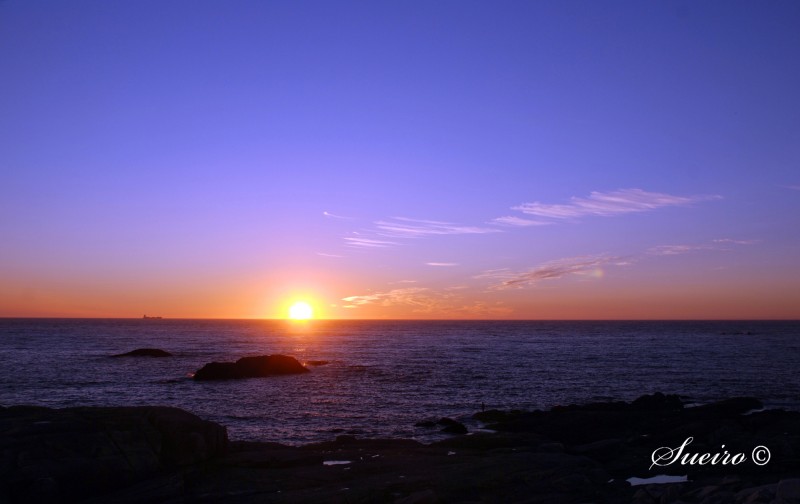 azul atardecer