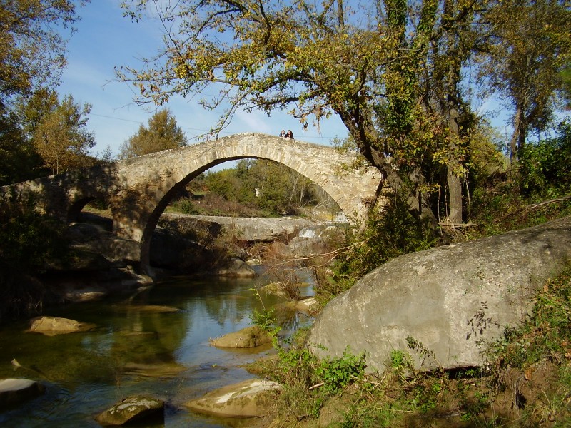 PONT DE SANTA MARIA DE MERLS. EL LLUCANS. CATALUNYA