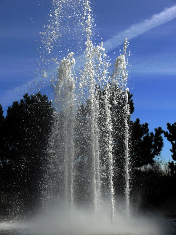 chorros de agua