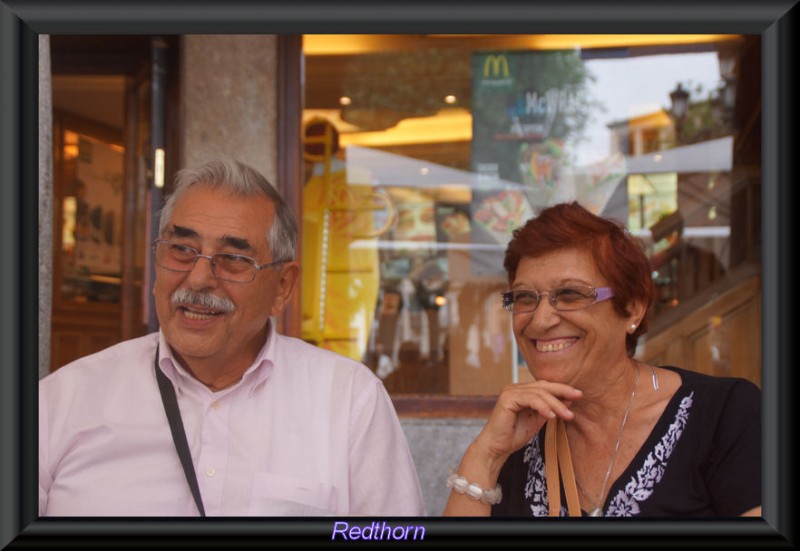 Una pareja feliz:Pepelu con su esposa Emi