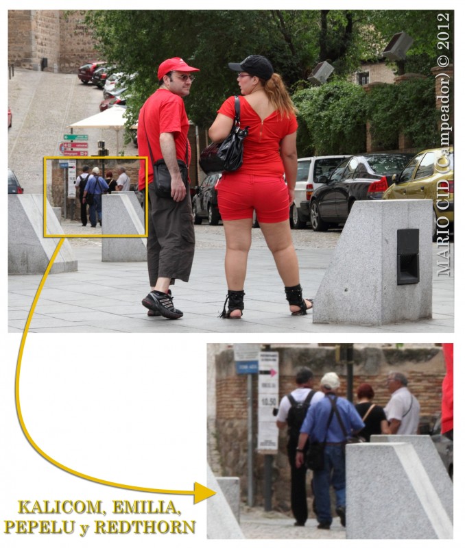 PAREJA VESTIDA DE ROJO - COUPLE DRESSED IN RED. Photo by Campeador.