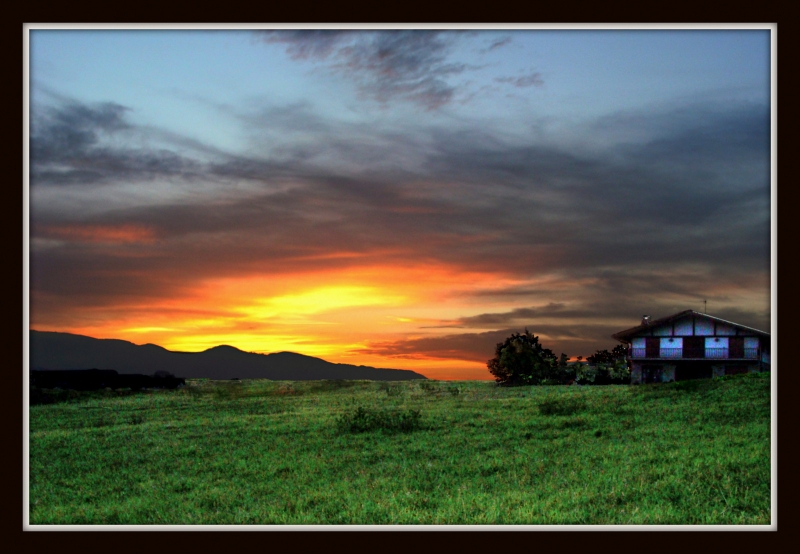 luces del atardecer