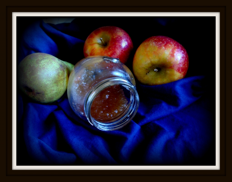 bodegon con dulce de manzana